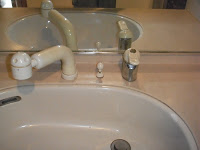 神戸市灘区　マンション　KVK洗面台シングルレバー式洗髪シャワー水栓取替(交換)