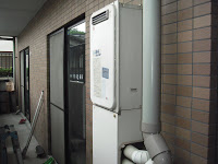 尼崎市　マンション　ベランダ設置型高温差し湯タイプノーリツ給湯器取替工事交換
