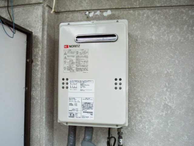 ノーリツ ガス給湯器 屋外設置形（GQ-2039WS）の取替工事＠兵庫県西宮市マンション