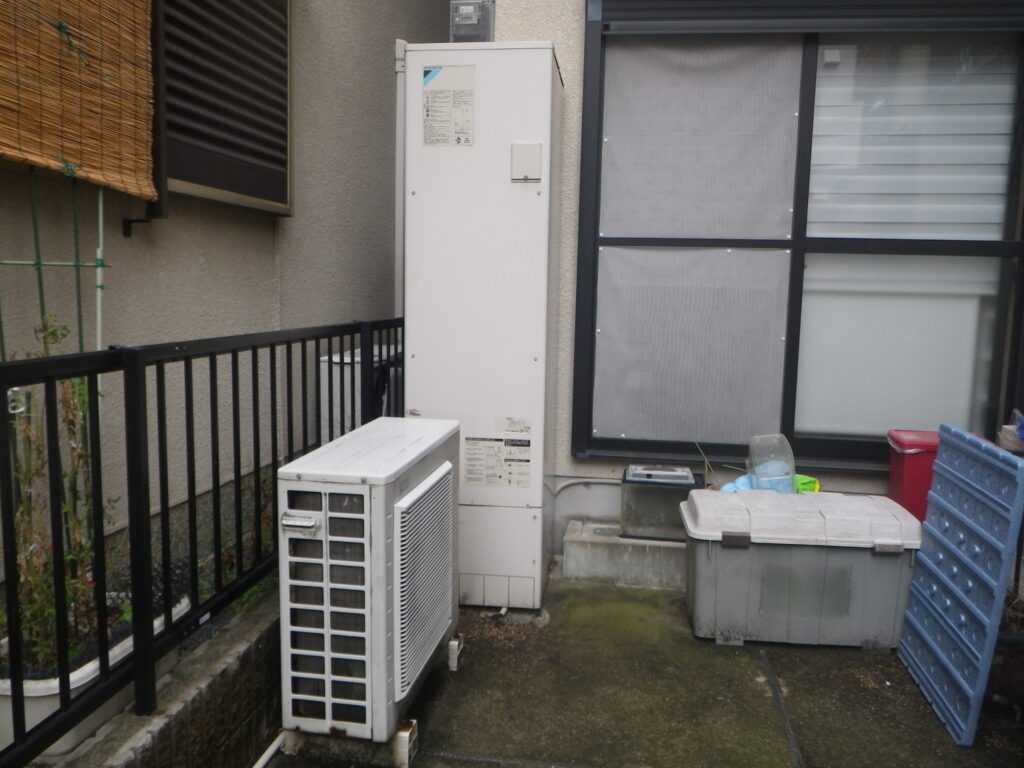 芦屋市　戸建住宅　ノーリツ　エコキュート　取替交換工事施工