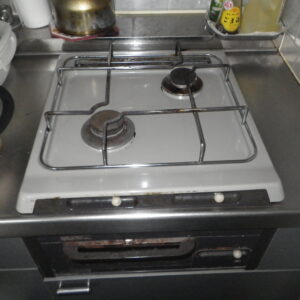 尼崎市マンション　ノーリツ2口コンロ　取替交換工事施工　サンウエーブC-SB211　から　N2G23KSQ1