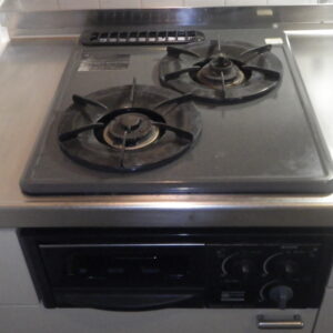 尼崎市　マンション　ノーリツ2口ガスコンロ　取替交換工事施工　サンウエーブRSG421A0LHK　から　N2G23KSQ1